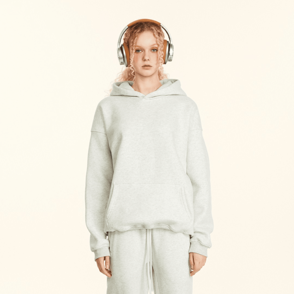 ZMOMZ Fleece Pullover Hoodie - 380GSM Heavyweight Cotton Blend - Premium Heavyweight Streetwear