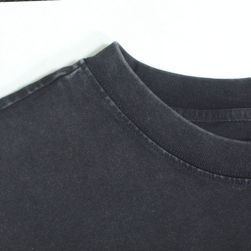 ZMOMZ Snow-Washed Cropped Tee - 300GSM Heavyweight Cotton - Premium Heavyweight Streetwear