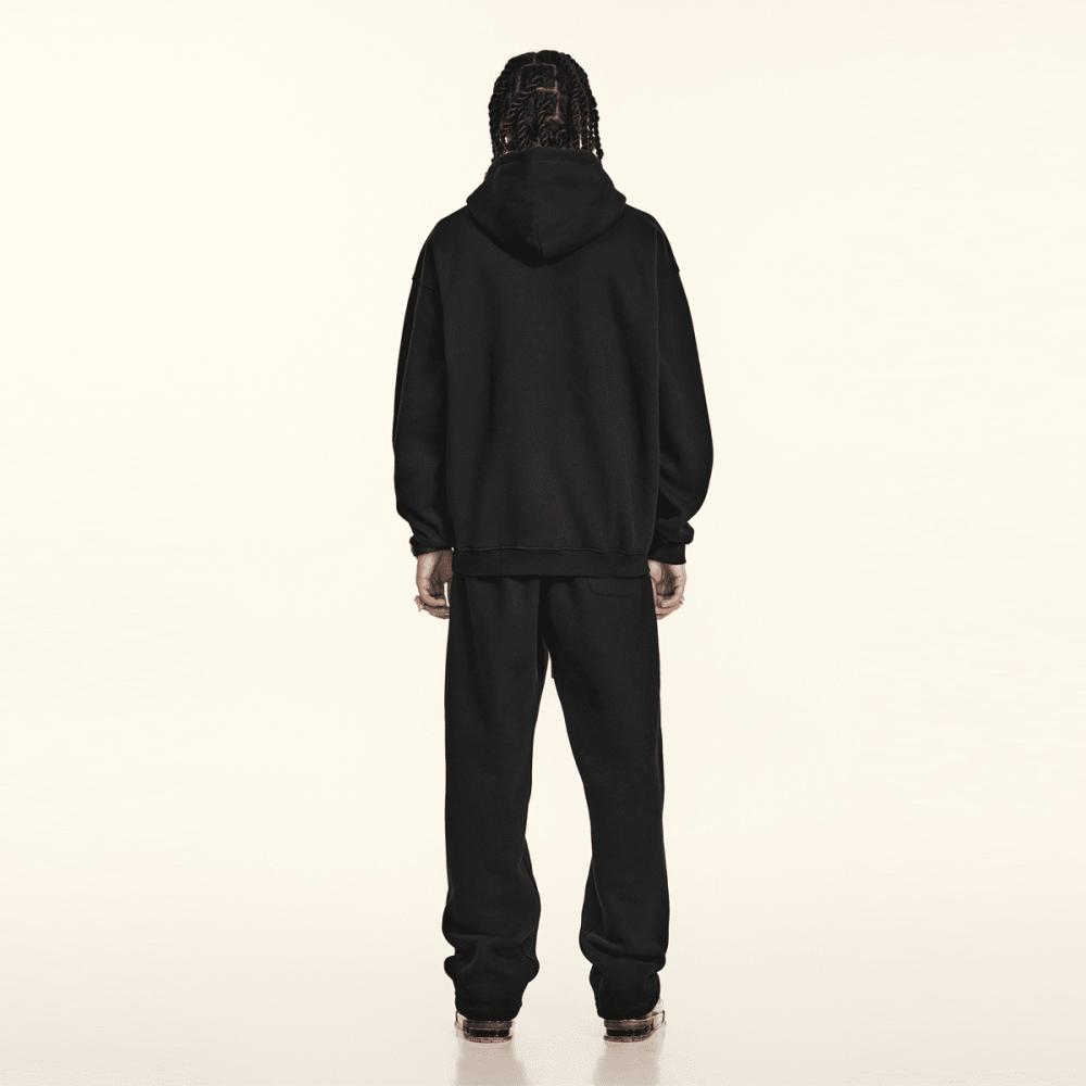 ZMOMZ Fleece Pullover Hoodie - 380GSM Heavyweight Cotton Blend - Premium Heavyweight Streetwear