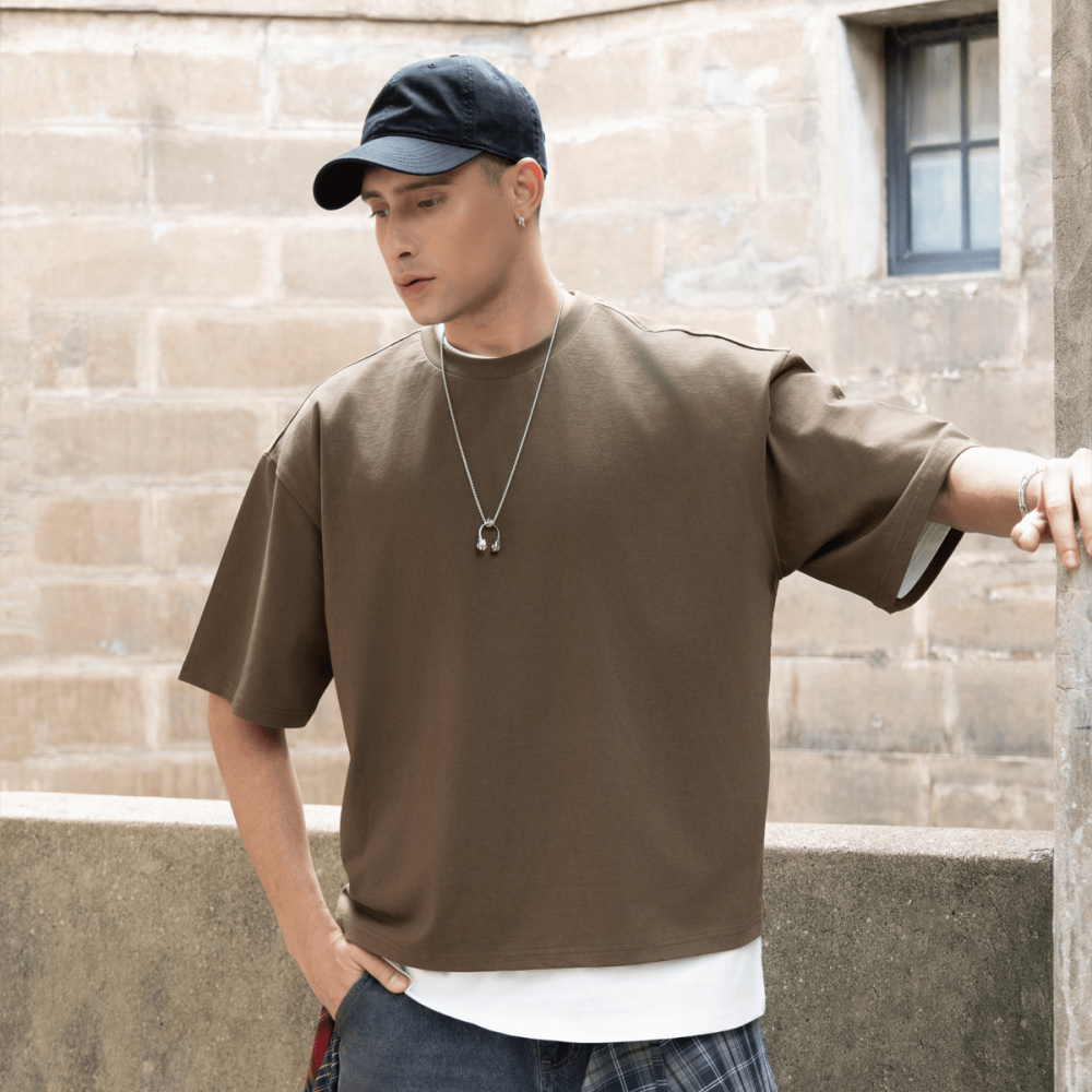 ZMOMZ Cropped Loose Tee - Premium Heavyweight Streetwear