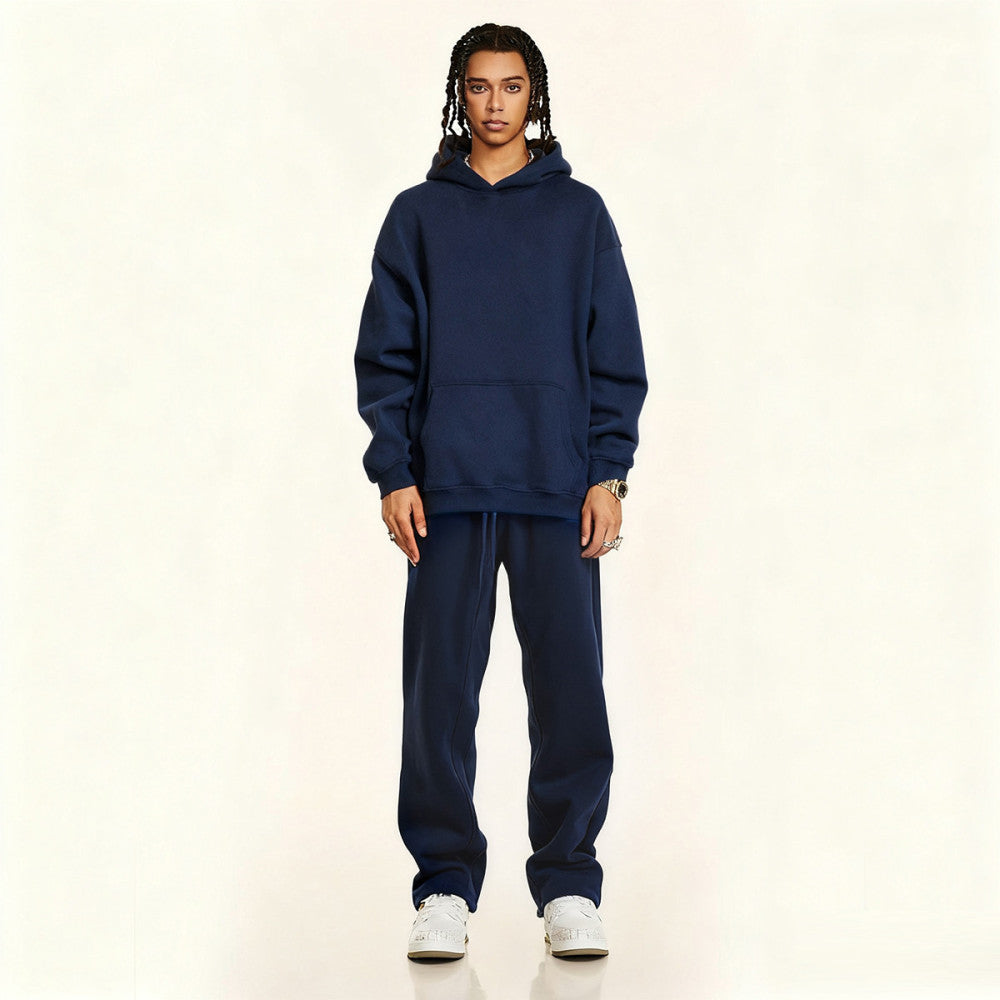 ZMOMZ Fleece Pullover Hoodie - 380GSM Heavyweight Cotton Blend - Premium Heavyweight Streetwear