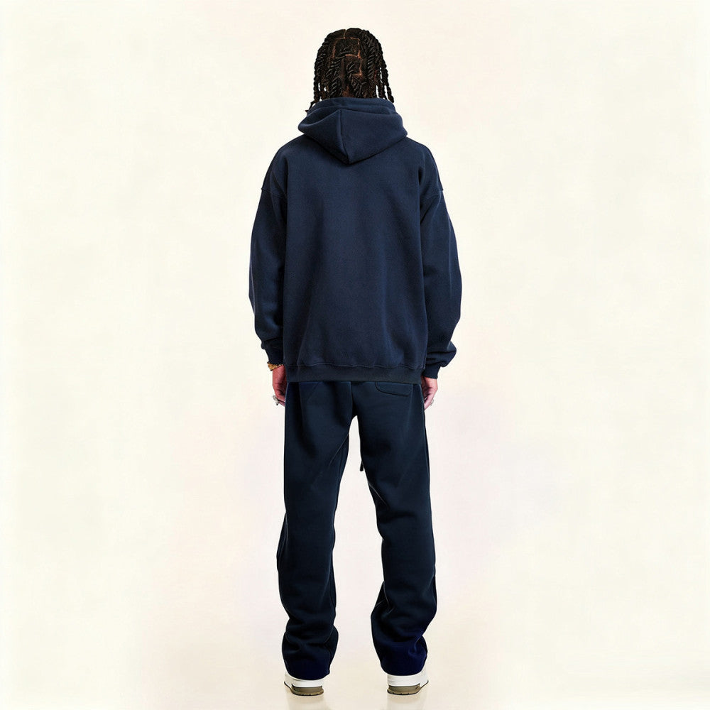 ZMOMZ Fleece Pullover Hoodie - 380GSM Heavyweight Cotton Blend - Premium Heavyweight Streetwear