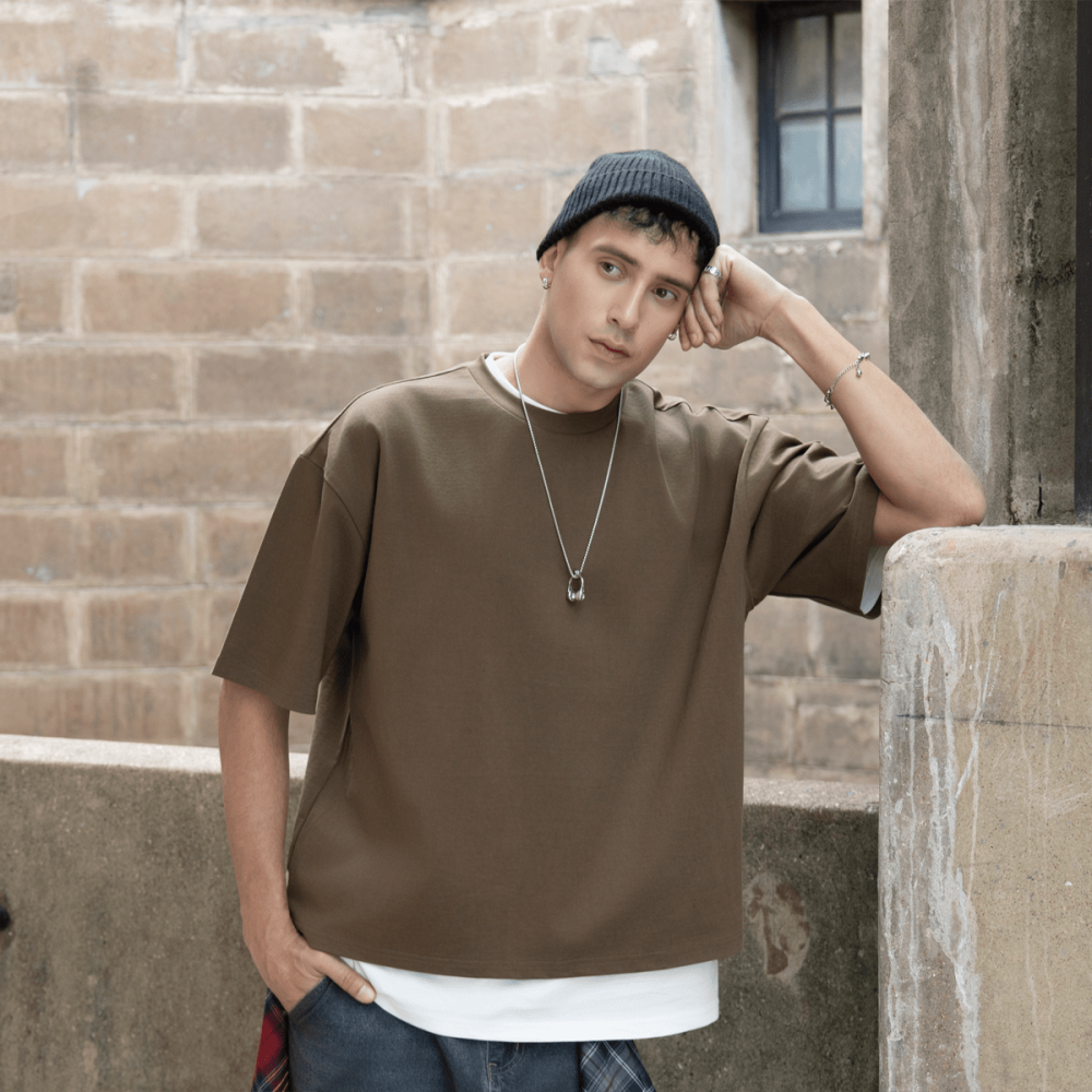 ZMOMZ Cropped Loose Tee - Premium Heavyweight Streetwear