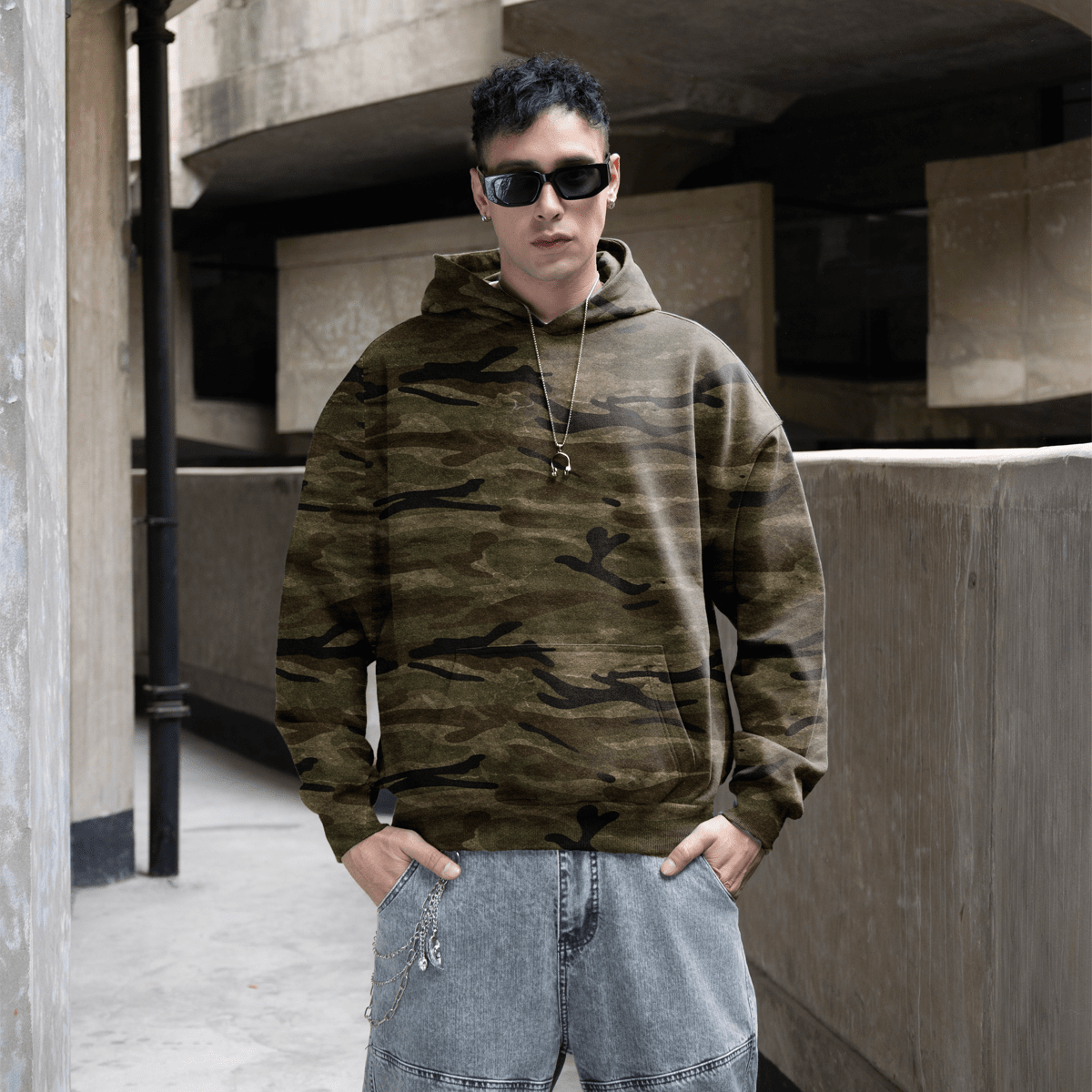 ZMOMZ Camo Heavyweight Hoodie - Premium Heavyweight Streetwear