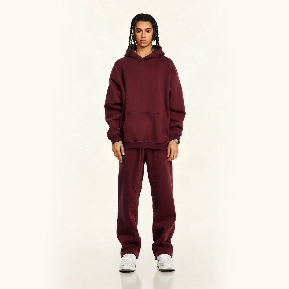 ZMOMZ Fleece Pullover Hoodie - 380GSM Heavyweight Cotton Blend - Premium Heavyweight Streetwear