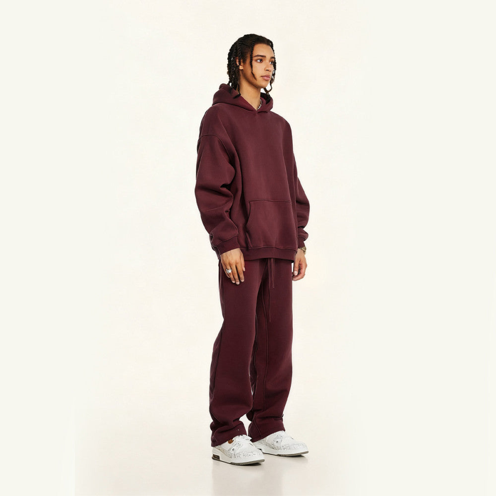 ZMOMZ Fleece Pullover Hoodie - 380GSM Heavyweight Cotton Blend - Premium Heavyweight Streetwear