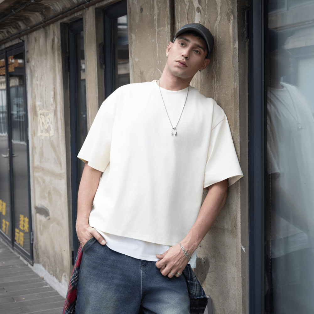 ZMOMZ Cropped Loose Tee - Premium Heavyweight Streetwear