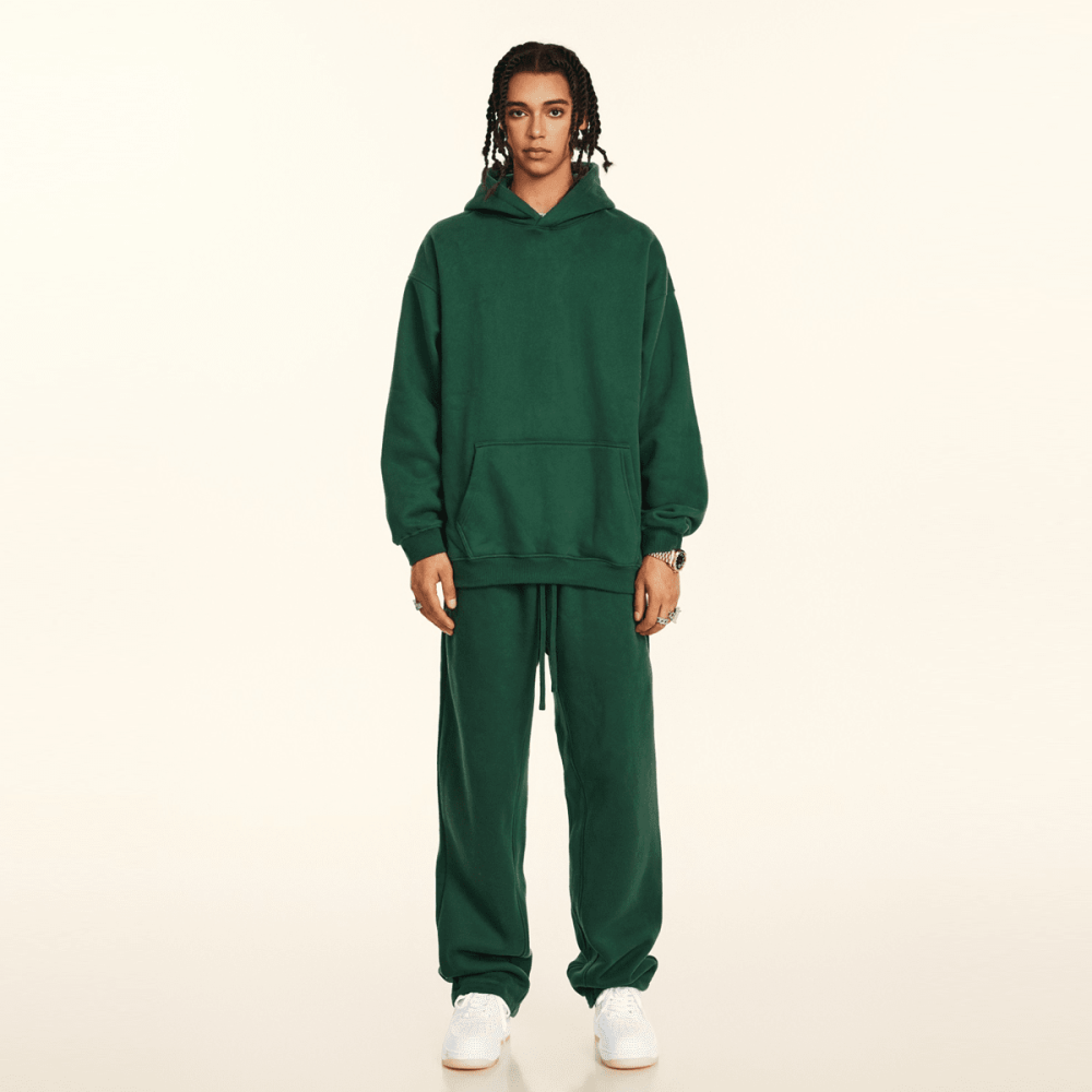 ZMOMZ Fleece Pullover Hoodie - 380GSM Heavyweight Cotton Blend - Premium Heavyweight Streetwear