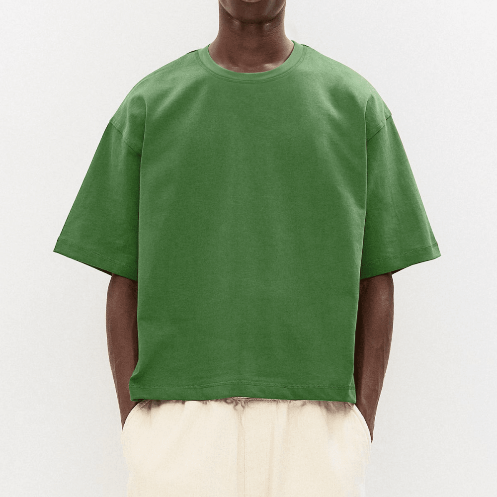 ZMOMZ Cropped Oversized Tee - 250GSM 100% Combed Cotton - Premium Heavyweight Streetwear