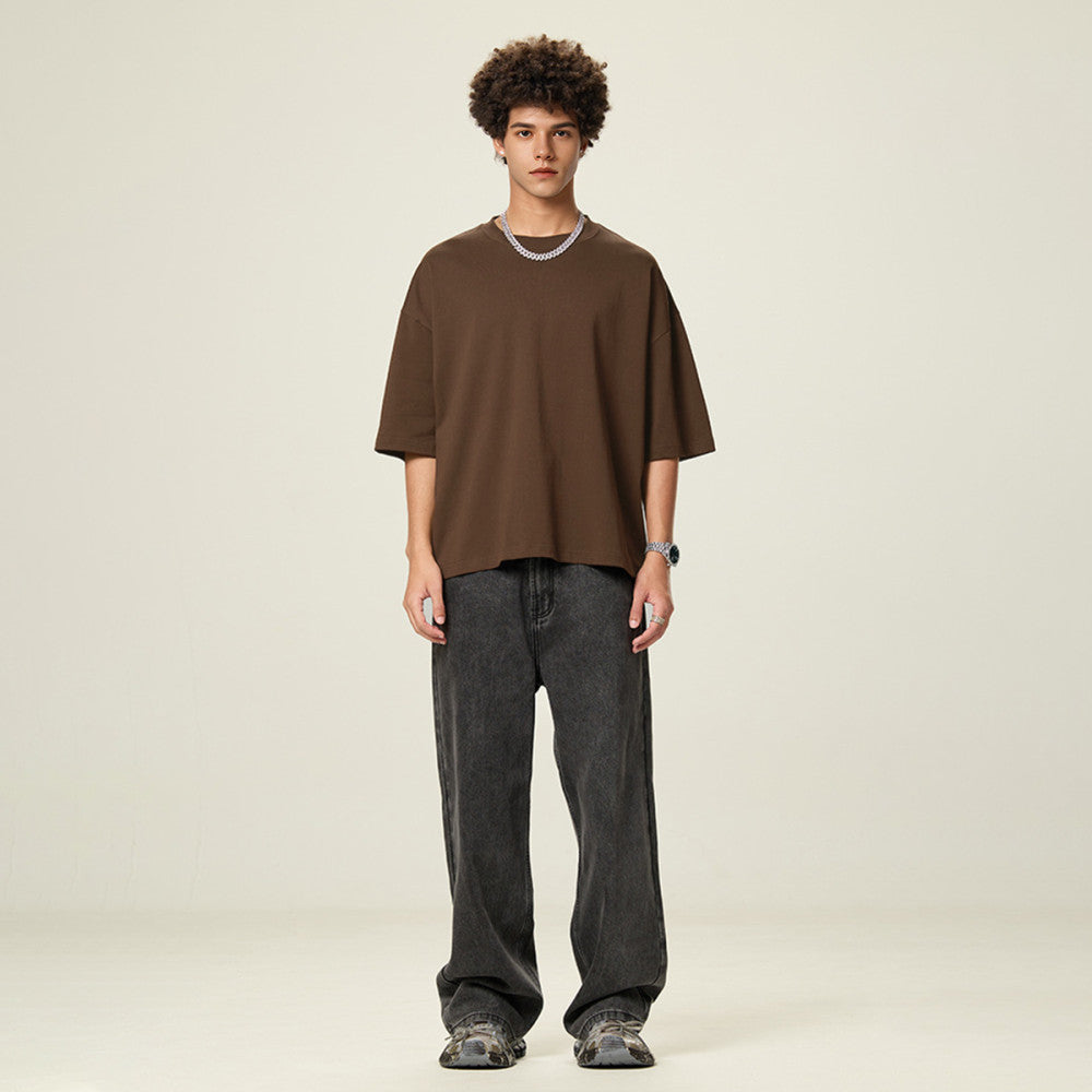 ZMOMZ Cropped Loose Tee - Premium Heavyweight Streetwear