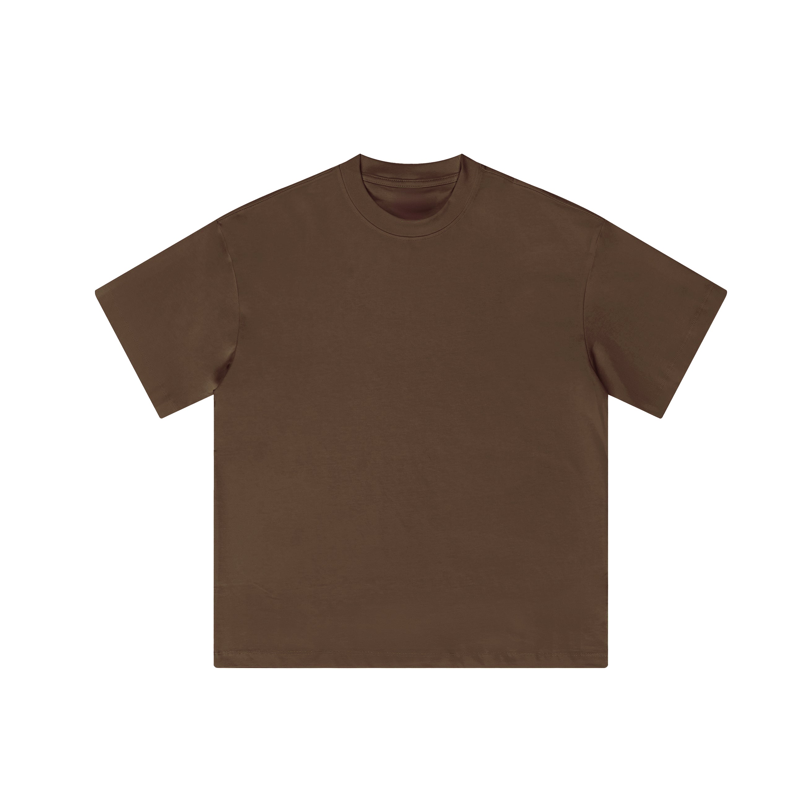 ZMOMZ Cropped Loose Tee Brown - Premium Heavyweight Streetwear
