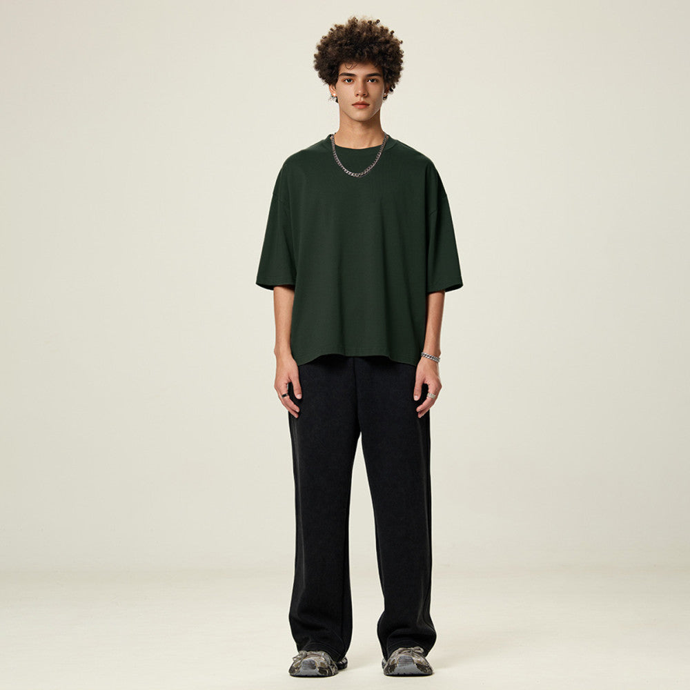 ZMOMZ Cropped Loose Tee - Premium Heavyweight Streetwear