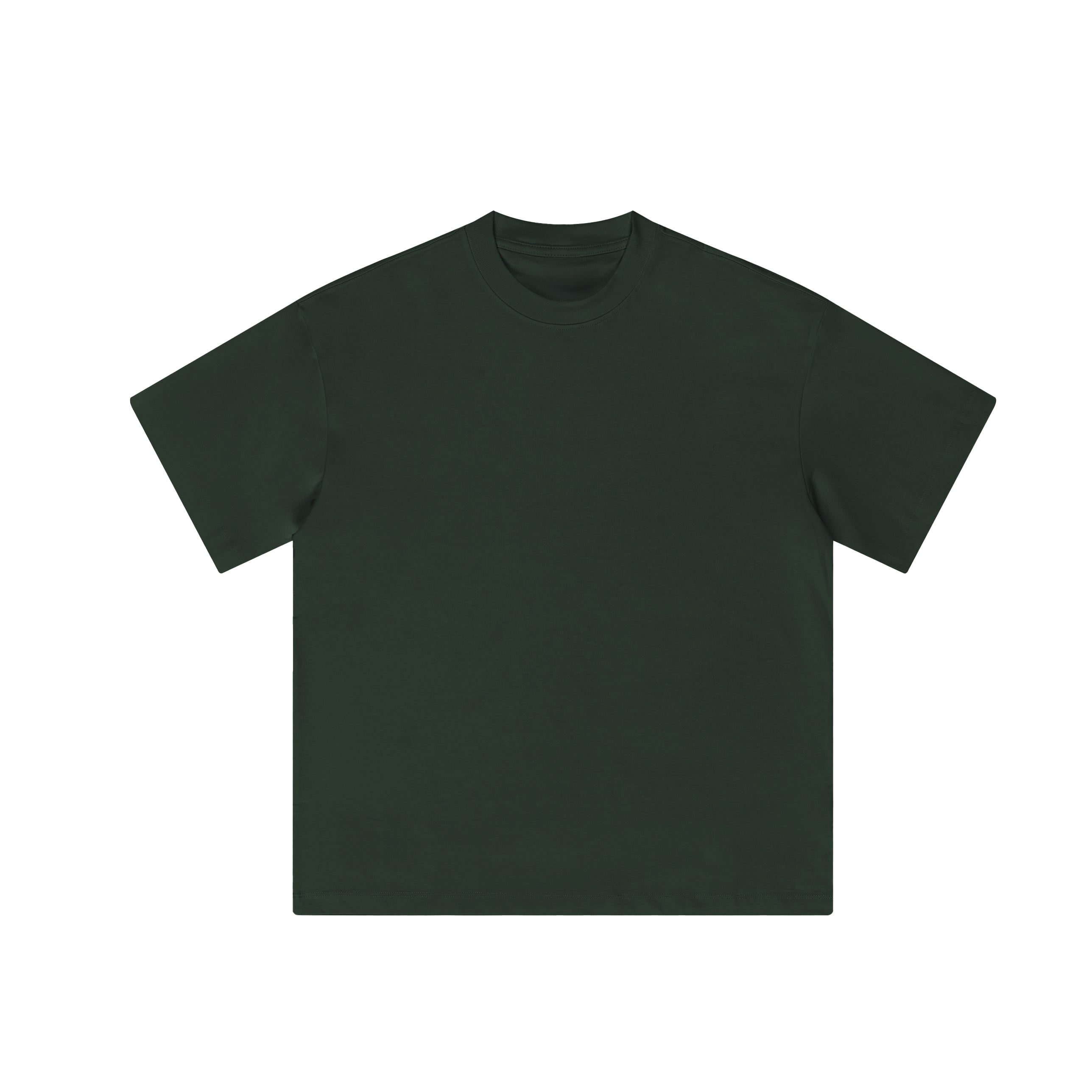 ZMOMZ Cropped Loose Tee Dark Green - Premium Heavyweight Streetwear