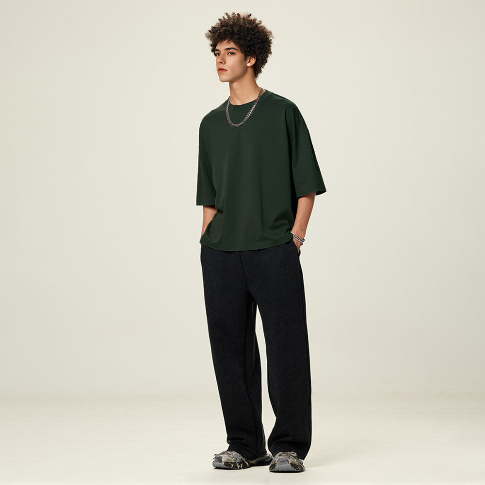 ZMOMZ Cropped Loose Tee - Premium Heavyweight Streetwear