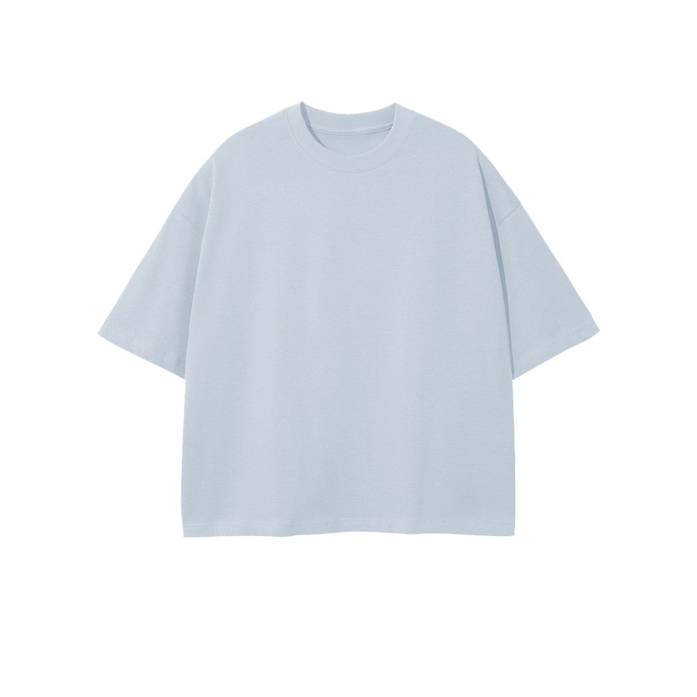 ZMOMZ Cropped Oversized Tee - 250GSM 100% Combed Cotton - Premium Heavyweight Streetwear