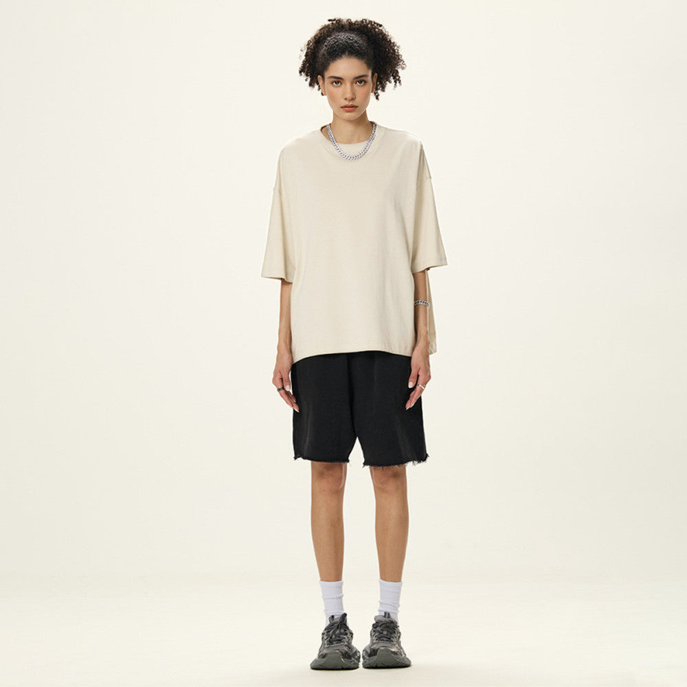ZMOMZ Cropped Loose Tee - Premium Heavyweight Streetwear