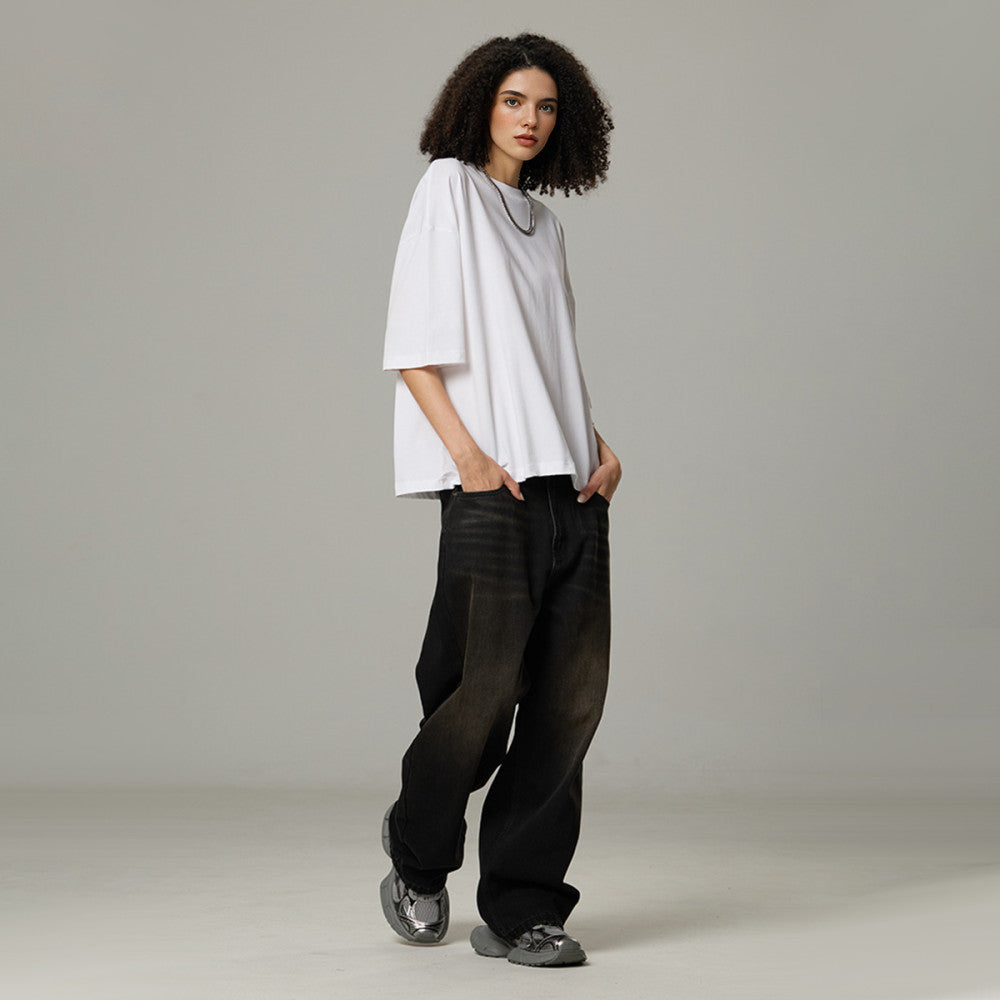 ZMOMZ Cropped Loose Tee - Premium Heavyweight Streetwear