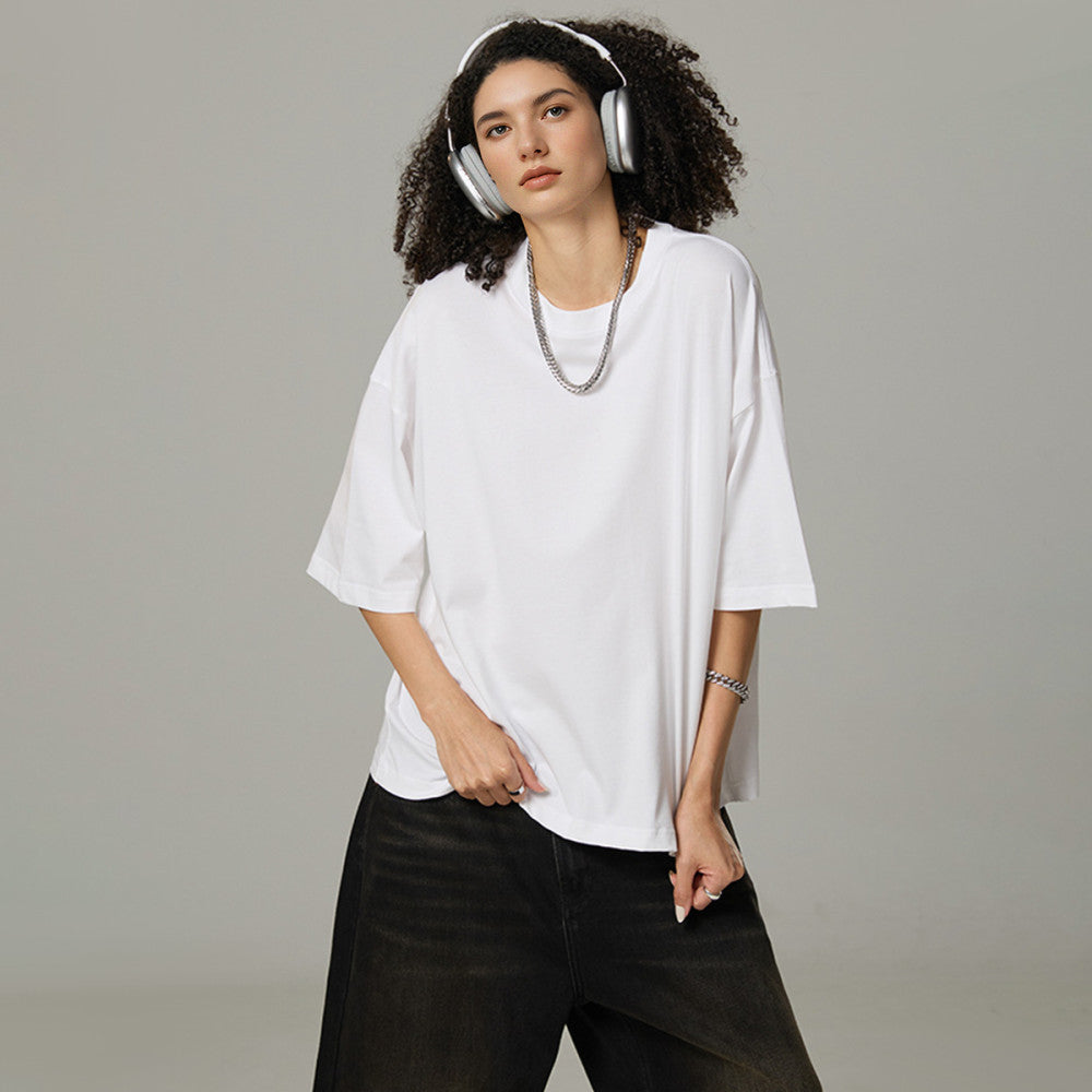 ZMOMZ Cropped Loose Tee - Premium Heavyweight Streetwear