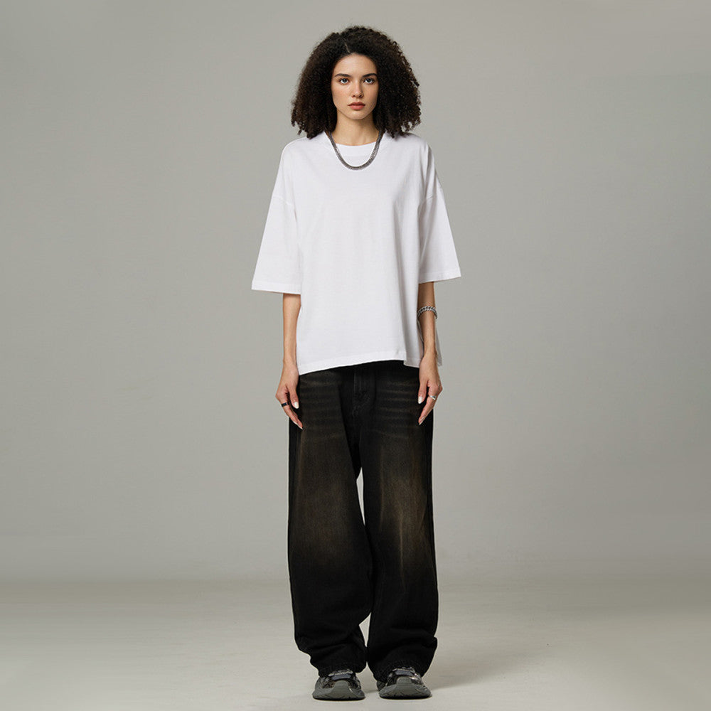 ZMOMZ Cropped Loose Tee - Premium Heavyweight Streetwear