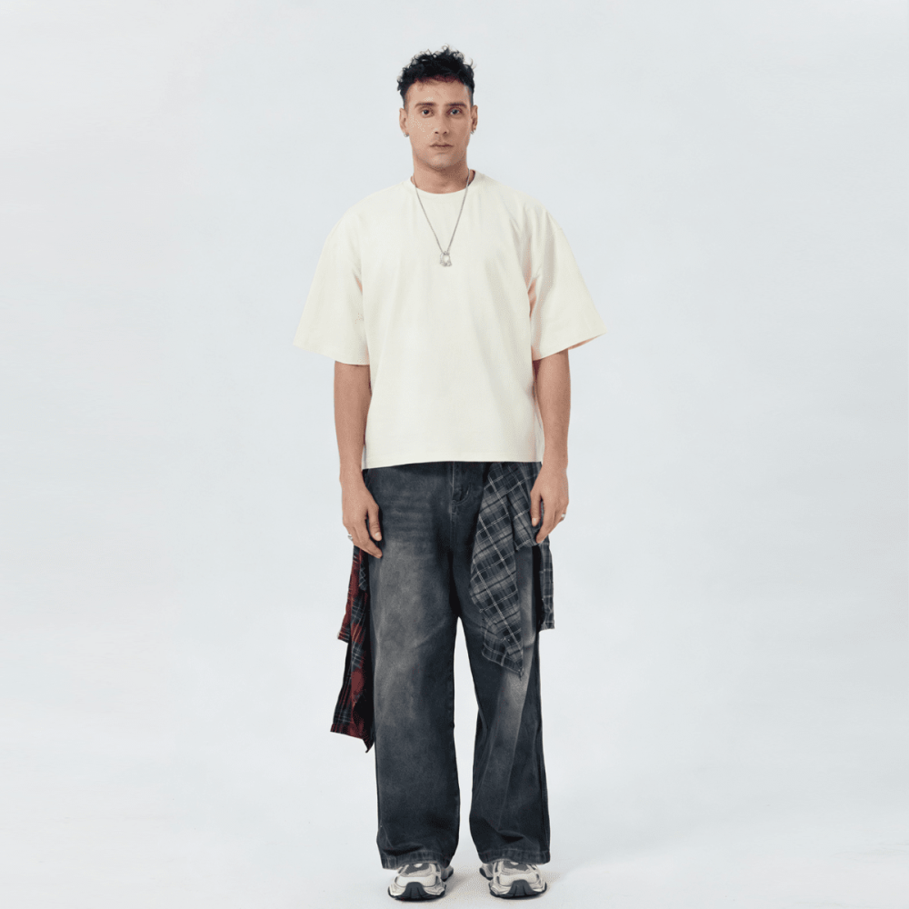 ZMOMZ Cropped Loose Tee - Premium Heavyweight Streetwear