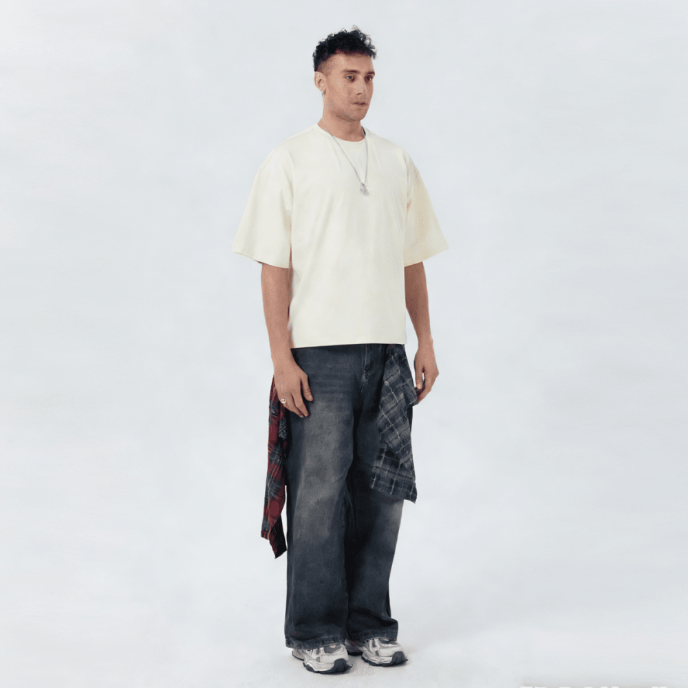 ZMOMZ Cropped Loose Tee - Premium Heavyweight Streetwear