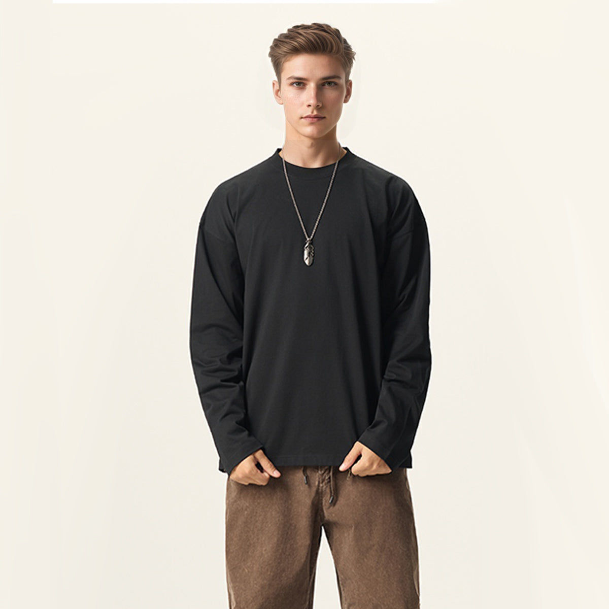 ZMOMZ Heavyweight Long Sleeve Black - Premium Heavyweight Streetwear