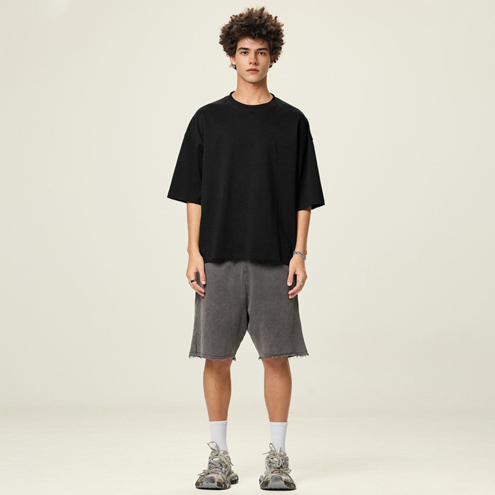 ZMOMZ Cropped Loose Tee - Premium Heavyweight Streetwear
