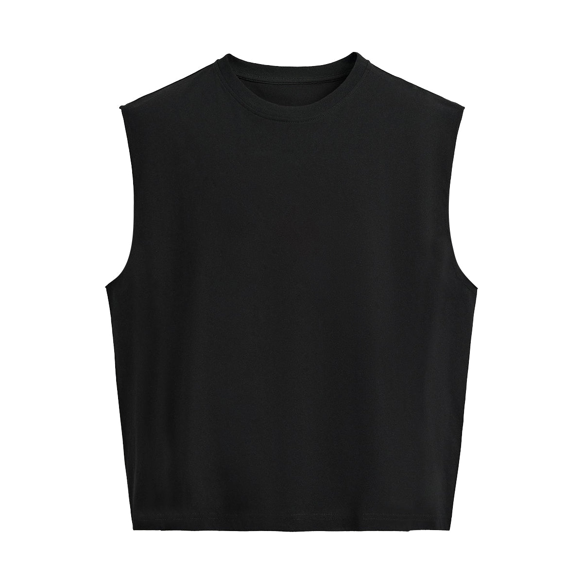 ZMOMZ Cropped Boxy Tank Black - Premium Heavyweight Streetwear