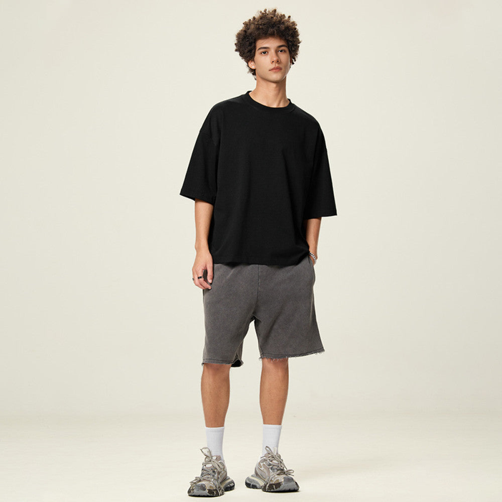 ZMOMZ Cropped Loose Tee - Premium Heavyweight Streetwear