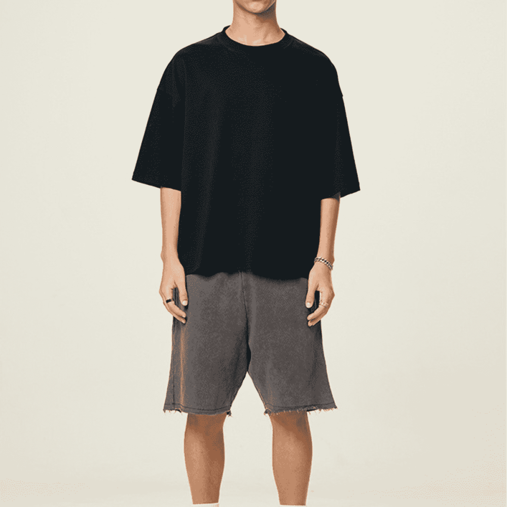 ZMOMZ Cropped Loose Tee - Premium Heavyweight Streetwear